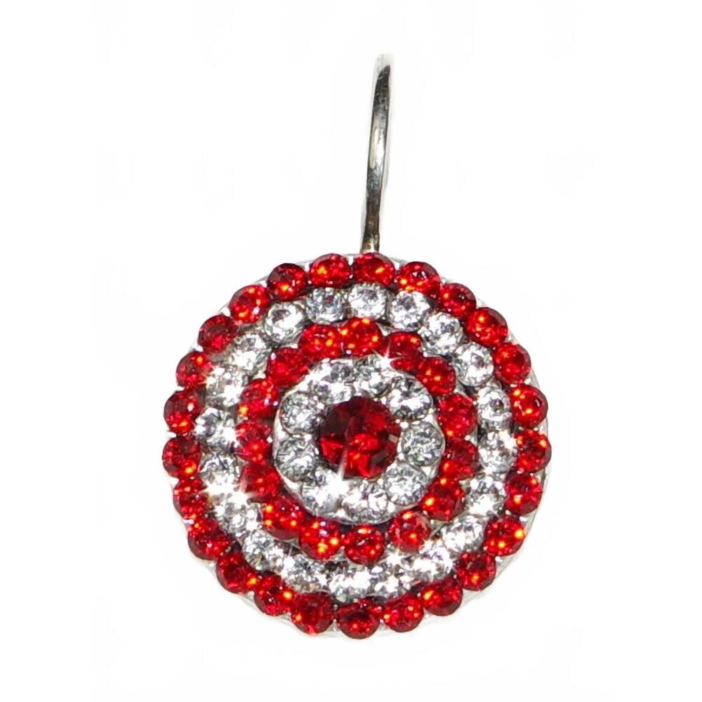 NEW MARIANA women's red starburst earrings in red/ clear
